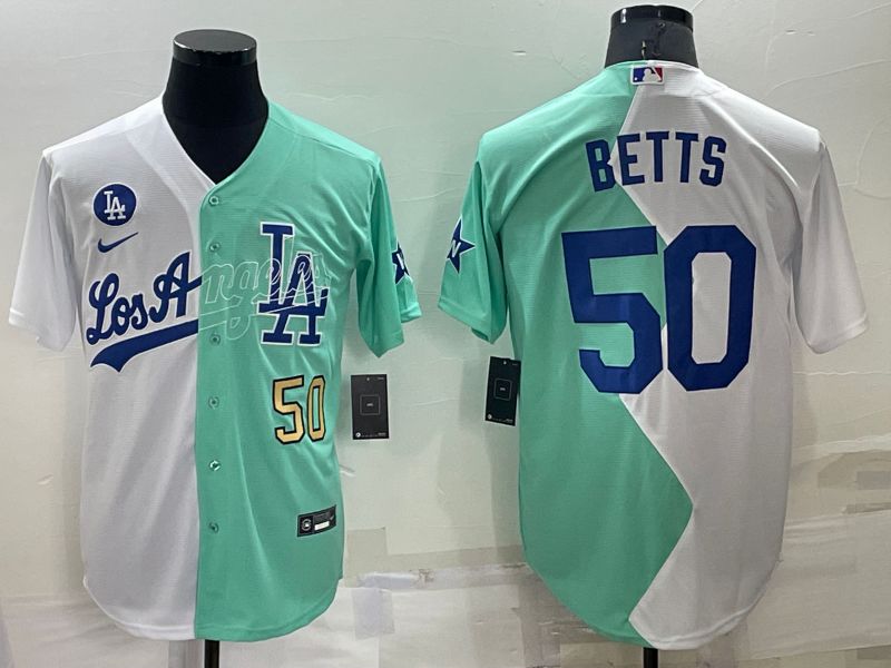 Men Los Angeles Dodgers #50 Betts green white Nike 2022 MLB Jersey1->los angeles dodgers->MLB Jersey